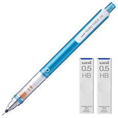 Uni 三菱鉛筆 KURU TOGA 標準款自動鉛筆 藍色 M5-450 + 專用筆芯 HB 2入組, 1套, 0.5mm, 1個