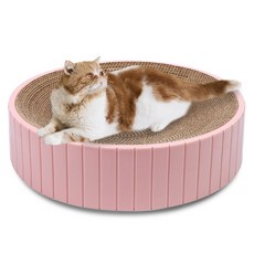 딩동펫 고양이 스페이스 라운드 스크래쳐, 핑크, 1개