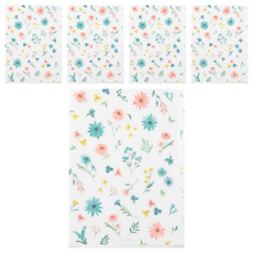 日本 MIDORI 3層資料夾 A5, 花卉, 5個