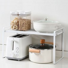 廚房雙層收納架, 白色