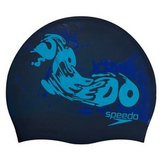 speedo 兒童標語泳帽 8-0838615954, 藍色, 1個