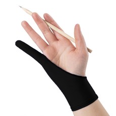 Misoroun 防觸控平板繪圖手套 單手佩戴款 type1 5入, 黑色