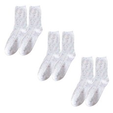 소니오 여성용 컬러 스파클 패션 양말 3켤레 세트