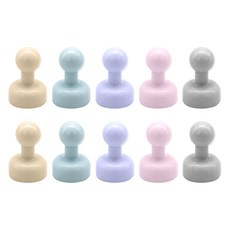 magpia 粉彩西洋棋造型磁鐵夾 小 5色 x 2入組, 黃色 + 薄荷綠 + 紫羅蘭色 + 粉紅色 + 灰色, 1套