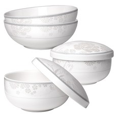 HANKOOK CHINAWARE 雙人飯碗餐具3種6件組, 1套, 飯碗 2p + 碗蓋 2p + 湯碗 2p, 混合顏色