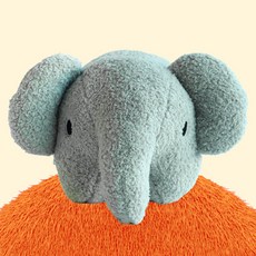 BRUNA FAMILY 코끼리 봉제인형, 혼합색상, 1개, 14cm 혼합색상, 1개, 14cm