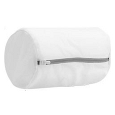 EDPS 細密網眼洗衣袋 錐形網 灰色拉鍊 圓筒形, 白色, 1個