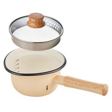 EJIRY 萊莫 電磁爐琺瑯泡麵鍋, 19cm, 暖褐色, 1個