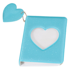 微笑亮片多彩小卡收納冊 8.5 x 10.5 cm, 藍色, 16張
