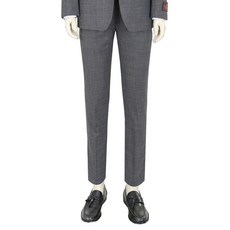 BASSO 男士優質羊毛千鳥格圖案西裝褲 BSX1PF6