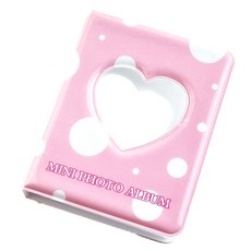 머니풀 미니 포토카드 앨범, 물방울 핑크, 40매