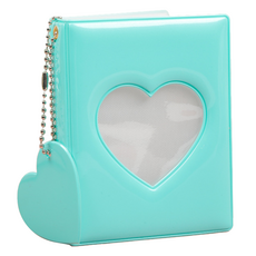 微笑彩色拍立得小卡收藏冊 愛心 8.5 x 11 cm, 16張, 愛心薄荷綠