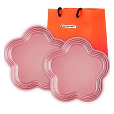 르크루제 플라워접시 19cm + 쇼핑백S, 2개, 플라워접시 19cm 2p + 쇼핑백S, 로즈쿼츠