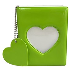 微笑彩色拍立得小卡收藏冊 愛心 8.5 x 11 cm, 16張, 愛心綠