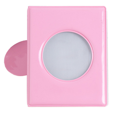 微笑彩色拍立得小卡收納冊 圓角 8.5 x 11 cm, 圓角粉紅色, 16張