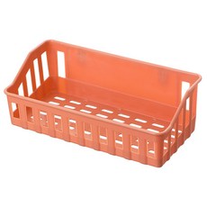 Mondspot 浴室迷你排水免鑽孔貼紙壁掛式收納籃 YY57533, 橘色