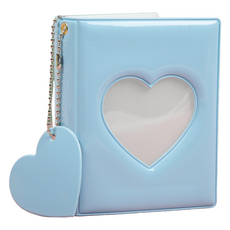 微笑彩色拍立得小卡收藏冊 愛心 8.5 x 11 cm, 16張, 愛心藍