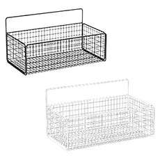 PEONIST 方形浴室置物架2件組, 1套, 黑色, 白色