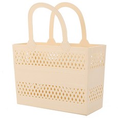 Monde Spot 方形舒適浴室沐浴籃 YY57543, 米色