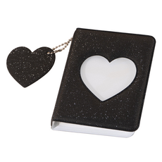 微笑亮片多彩小卡收納冊 8.5 x 10.5 cm, 黑色, 16張