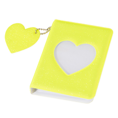 미소로운 글리터 컬러풀 포토카드 보관 앨범 8.5 x 10.5 cm, 옐로우, 16매