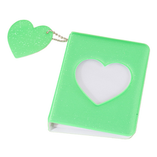 微笑亮片多彩小卡收納冊 8.5 x 10.5 cm, 綠色, 16張