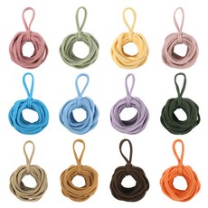 MaDaKkuMi 襪圈手作工藝材料 12種 x 16p 套組, 1套, 粉彩色