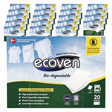 Ecoben 片狀洗衣精, 20個, 20入