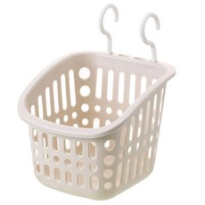 몬드스팟 욕실 물빠짐 고리걸이 수납바구니 YY57532, 베이지, 1개
