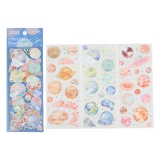 푸트로랩 핸드북 스탬핑 스티커 세트, 행성, 1세트