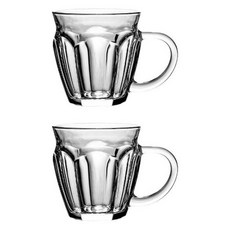 프렌치마르스 항아리 글라스 다용도 유리컵 215ml CM107, 투명, 2개