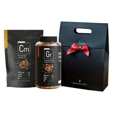 GRANOLOGY 招牌格蘭諾拉麥片 440g+肉桂麥片 150g+The Black手提盒組, 1組