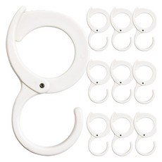 바우마켓 다용도 S자 후크걸이, 화이트, 10개