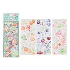 푸트로랩 핸드북 스탬핑 스티커 세트, 과일, 1세트