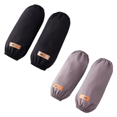 Miso-roun 簡約現代工房畫室袖套 2款 x 2入組 type2, 黑色, 灰色