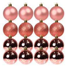 Stupid 聖誕樹裝飾球 6公分 16入組, 玫瑰金, 1套