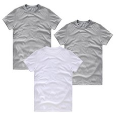 엠씨티 문컬렉션 무지 통기성 라운드 반팔 티셔츠 3p