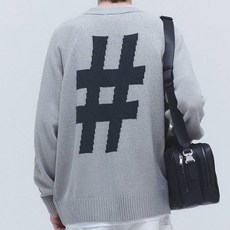 Beentrill 背後Hashtag針織開襟衫 BA231CD001