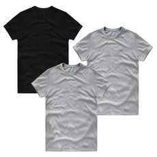 엠씨티 문컬렉션 무지 통기성 라운드 반팔 티셔츠 3p