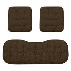 MYOWN CAR 超細纖維壓花汽車坐墊 前座2件+後座套組, 1套, 棕色