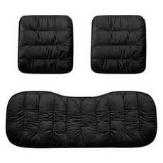 MYOWN CAR 超細纖維壓花車用坐墊 前座2入 + 後座套組, 1套, 黑色