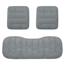 MYOWN CAR 超細纖維壓花汽車坐墊 前座2件+後座套組, 1套, 灰色