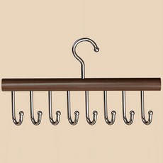 Smogle 多用途原木8孔雜物內衣架, 1個, 棕色