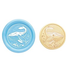 Fancy Flow 鯨魚系列封蠟印章頭, H, 1個