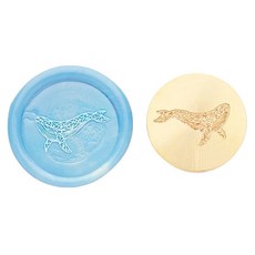 Fancy Flow 鯨魚系列封蠟印章頭, F, 1個