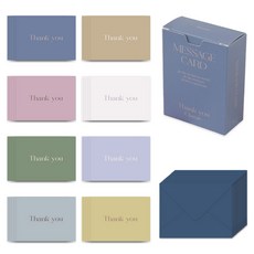 Monolike Thank You 經典訊息卡 40p + 信封 20p 套組, 1套, 混合色