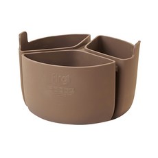 Firgi 副食品料理電鍋矽膠三格分隔內鍋 6~10人用, 單品, 棕色, 1個