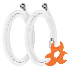 헤드뱅뱅 와이넷 컬러 샤워호스 2p, 화이트, 1.5m