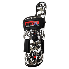 REV-X Lord Field 頂級眼鏡蛇迷彩保齡球護腕 左手用, 1個, 黑色+灰色+卡其色+白色