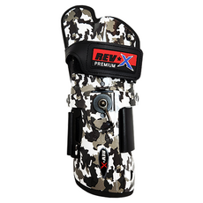 REV-X LORD FIELD 頂級猛瑪象迷彩保齡球護腕 右手, 黑色+灰色+卡其色+白色